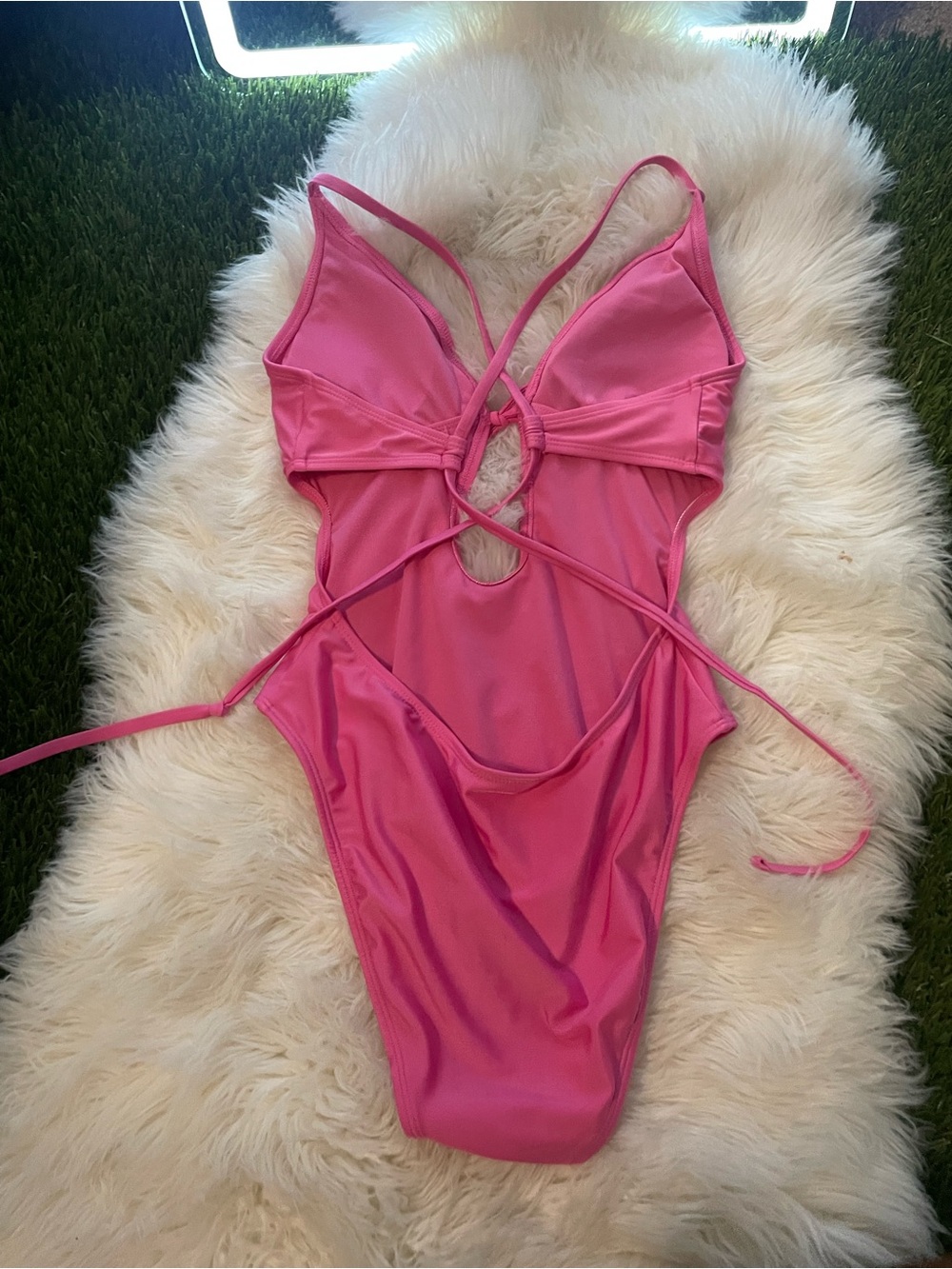 Hot Pink Key Hole One-Piece Swimsuit from Shade & Shore